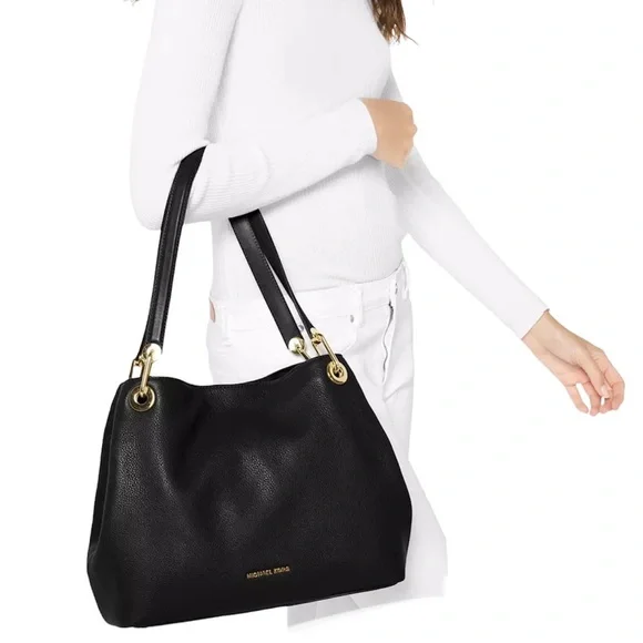 Michael kors raven large pebbled leather shoulder bag 2025